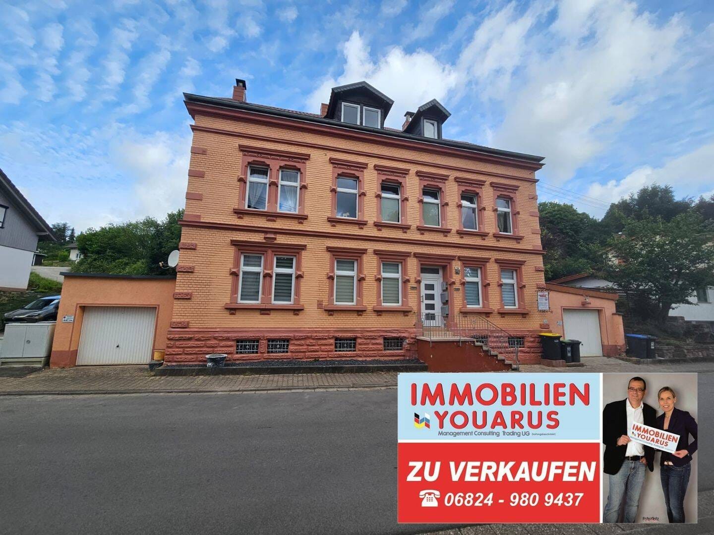Immobilie in Ottweiler - Freistehendes Mehrfamilienhaus, 4 Wohneinheiten, Garten, Garage, Halle Lagerplatz - Bild 0