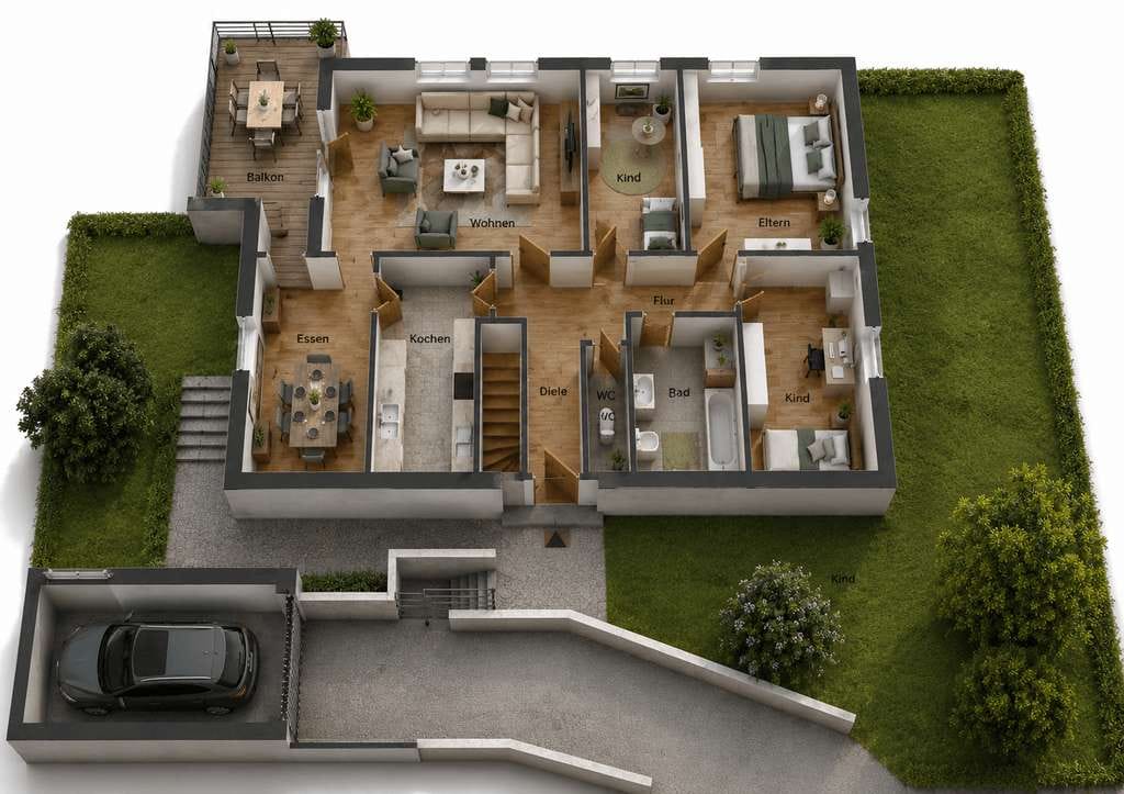 Immobilie in Altensteig - Einfamilienhaus mit Einliegerwohnung, Weitblick & PV-Anlage in Altensteig-Berneck - Bild 3