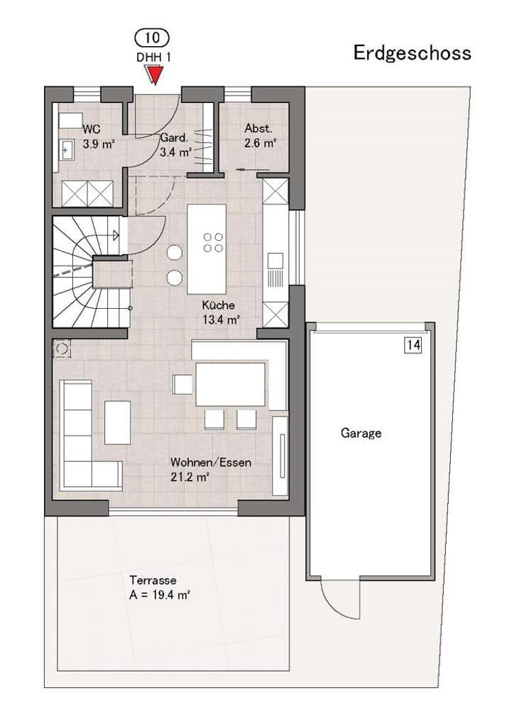 Immobilie in Haunsheim - Das perfekte Zuhause - Neubau-Doppelhaushälfte mit Keller im KFW-55-Standard in Haunsheim! - Bild 3