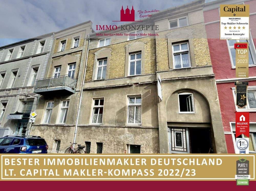 Immobilie in Schwerin - 7,6% Rendite - Sanierungsbed. MFH in 1A-Lage mit 15x Studentenappartments - Bild 0