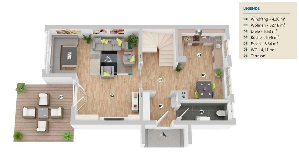 Immobilie in Polling - Familientraum in Polling – charmantes 4-Zimmer-Eckhaus mit Garten & Terrasse - Bild 1