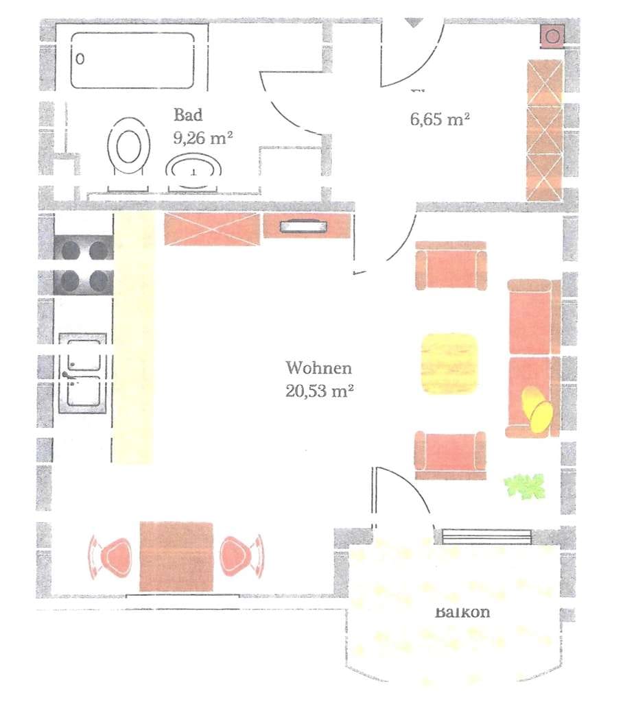 Immobilie in Unterschleißheim - v.Privat zu verkaufen 1 Zimmer Appartement, ab 1.8.26 frei, mit Balk., Keller und neu renovierter TG - Bild 2