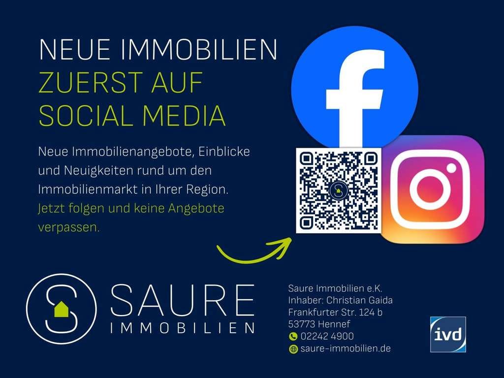 Immobilie in Hennef (Sieg) - Hennef-Bröl: Familienhaus mit Südterrasse, Doppelgarage und großem Grundstück - Bild 1