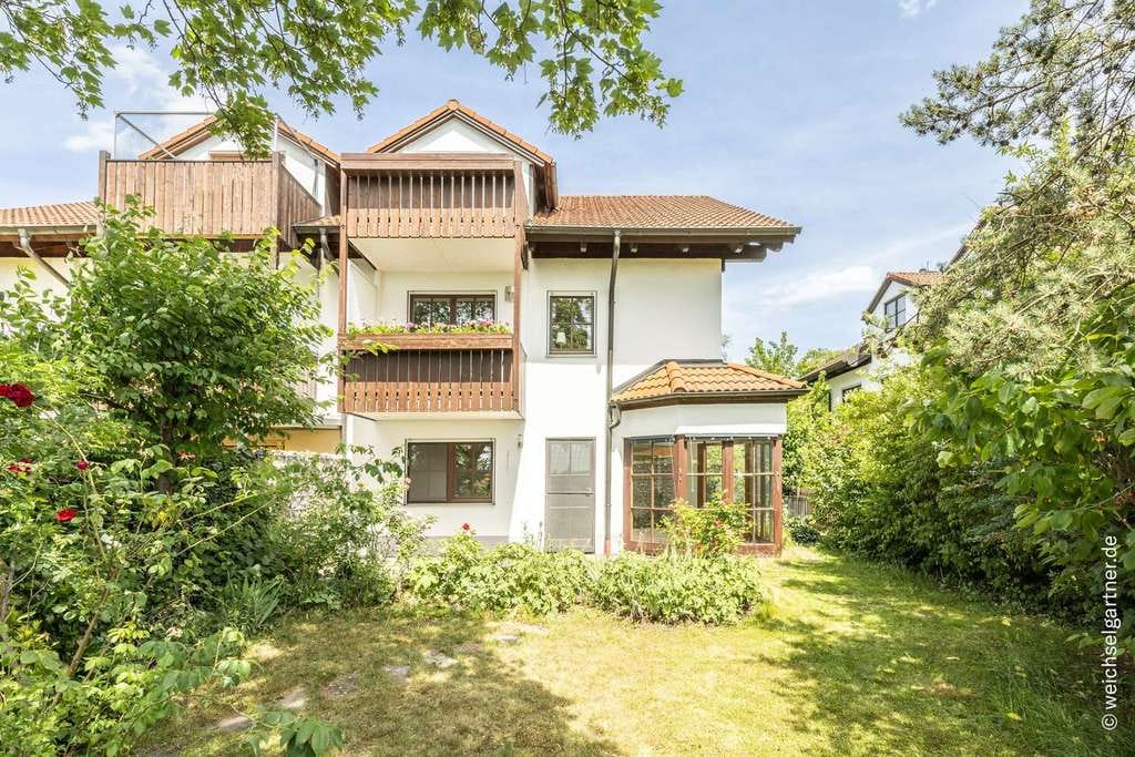 Immobilie in Aschheim - Idyllische Garten-Maisonette in ruhiger Feldrandlage – sonnige Südwest-Ausrichtung und 2 Stellplätze - Bild 1