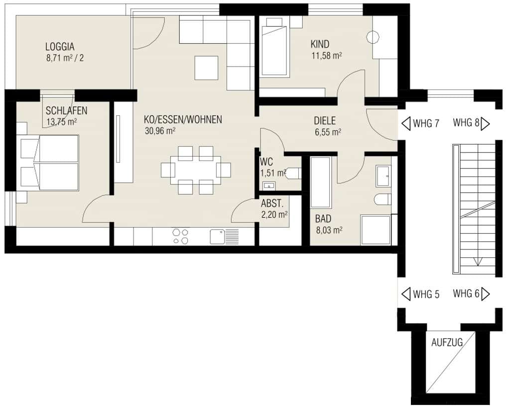 Immobilie in Zaisenhausen - Ihr neues Zuhause! Gemütliche 3-Zimmer-Wohnung mit Loggia - Bild 1
