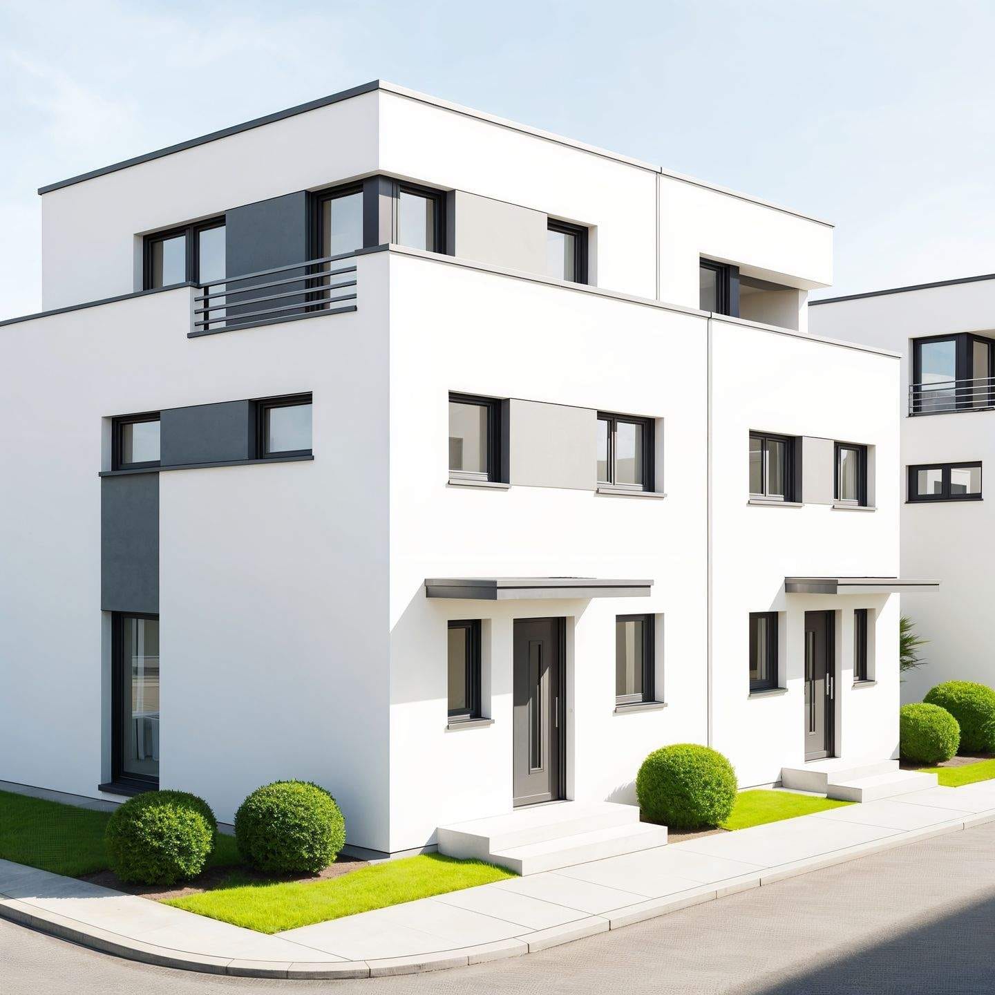 Immobilie in Bodenheim - ***Zeitlos modern: Neubau-Doppelhaushälfte im Bauhaus-Stil in Bodenheim*** - Bild 1