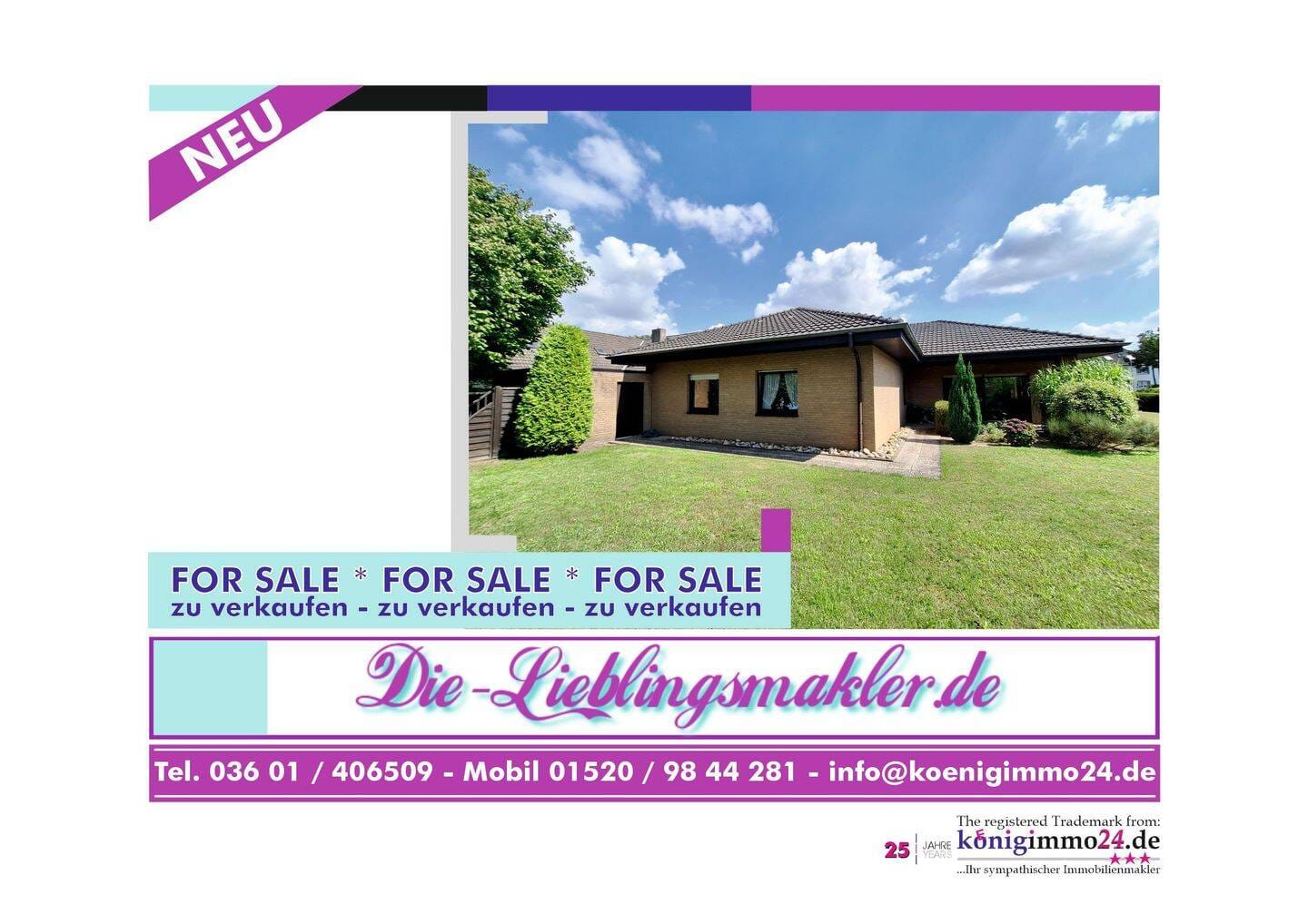 Immobilie in Rheda-Wiedenbrück - Rheda |großzügiger, mod.-bed. teilunterkellerter Winkelbungalow | Zufahrt | Garten | Garage | Entwicklunsgpotenzial - Bild 0