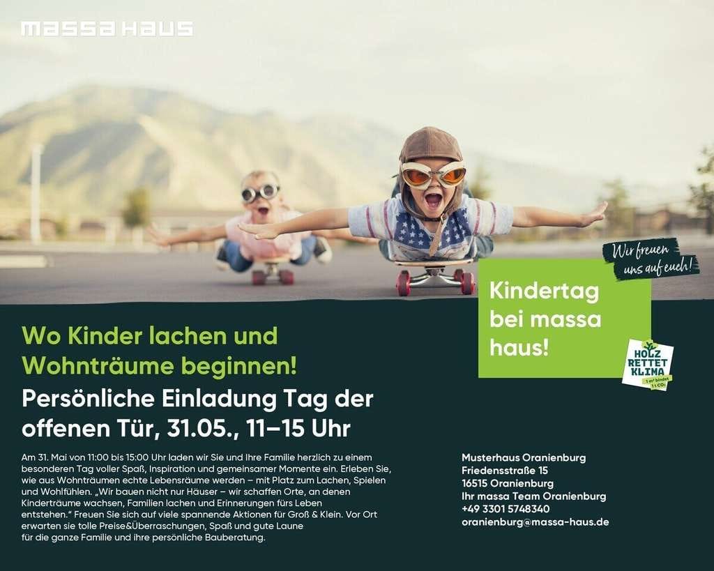 Immobilie in Biesenthal - KINDERTAG in unserem MUSTERHAUS! Bauinteressierte Familien aufgepasst! - Bild 0