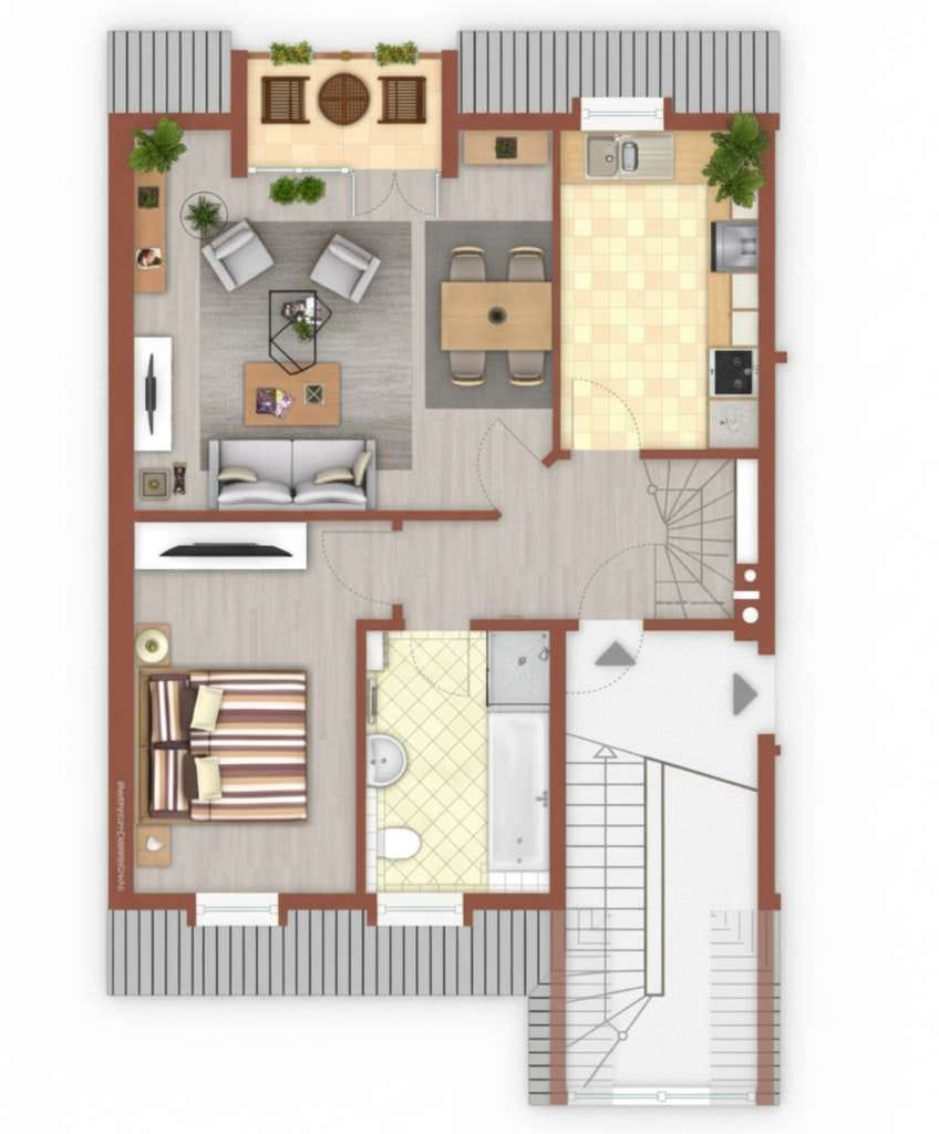 Immobilie in Hebertshausen - Clevere Investition oder modernes Eigenheim: Hochwertige 2 Zimmerwohnung + Galerie + EBK  - Bild 2