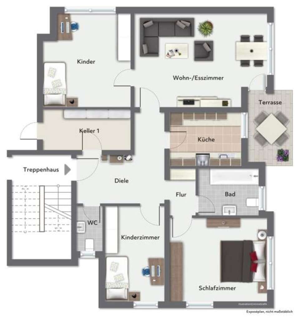 Immobilie in Heubach - Einziehen & Wohlfühlen! Perfekte 4 Zimmer-Wohnung mit Terrasse in Heubach! - Bild 1