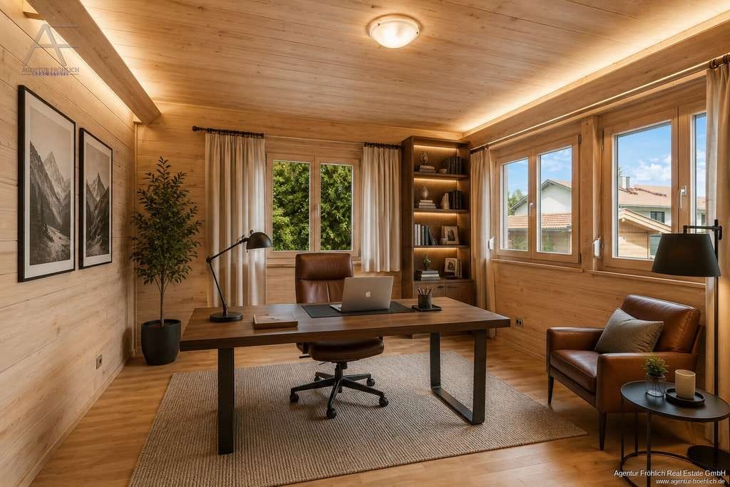 Immobilie in Icking - Ein Meisterwerk ökologischer Baukunst – Exklusives Bio-Blockhaus am Waldrand von Icking - Bild 3