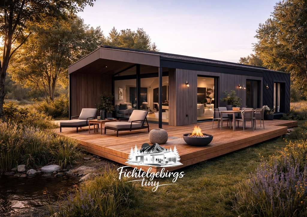 Immobilie in Döhlau - Modernes Tiny-Haus mit Sauna & Terrasse – Fundamente  inklusive Grundstück - Bild 0