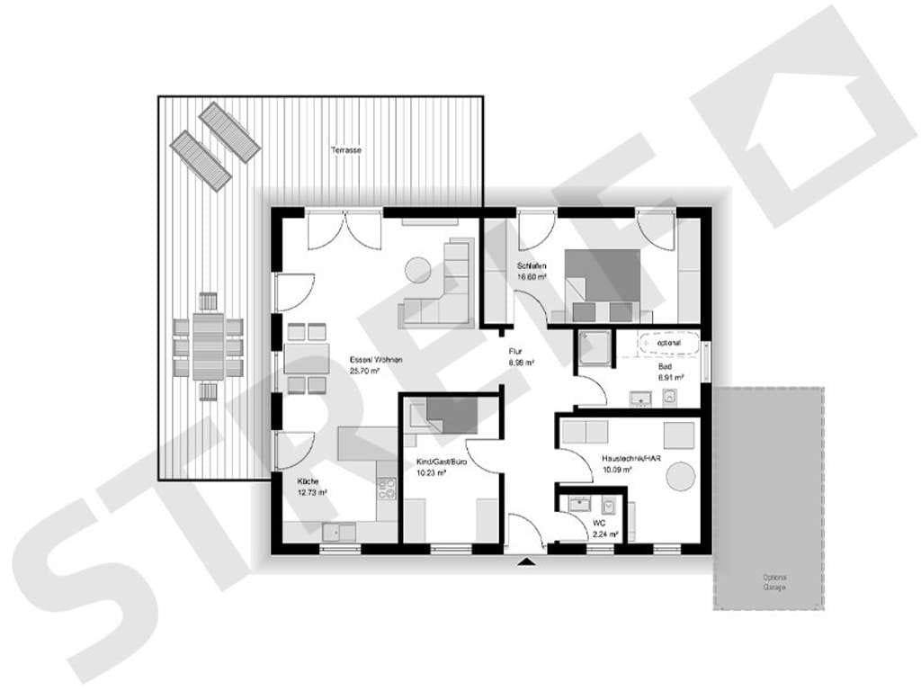 Immobilie in Lohnweiler - Luxus Bungalow als Aktionshaus, Effiz  incl. Keller  und Grundstück - Bild 2