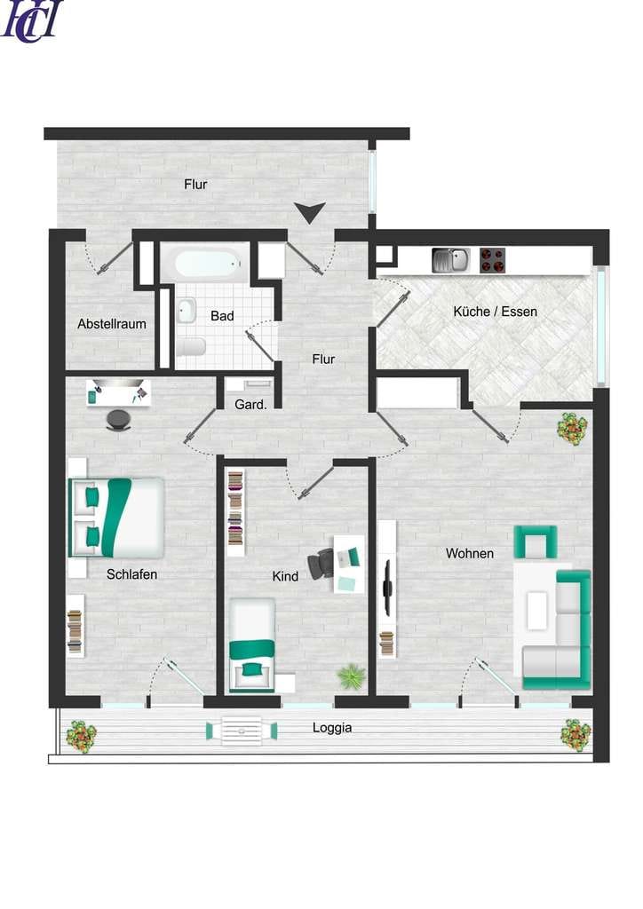 Immobilie in Hanau - Hanau - Praktisch geschnittene 3-Zimmerwohnung mit Loggia - Bild 4