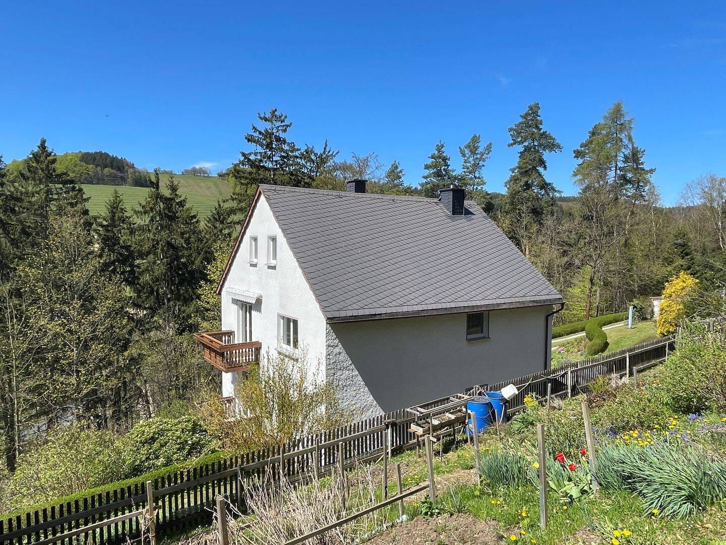 Immobilie in Großolbersdorf - Wohlfühloase im „Grünen“ – Großes teilsaniertes EFH/ZFH mit zwei Garagen, großem Garten und Forstfläche in ruhiger Waldrandlage in Großolbersdorf - Bild 3