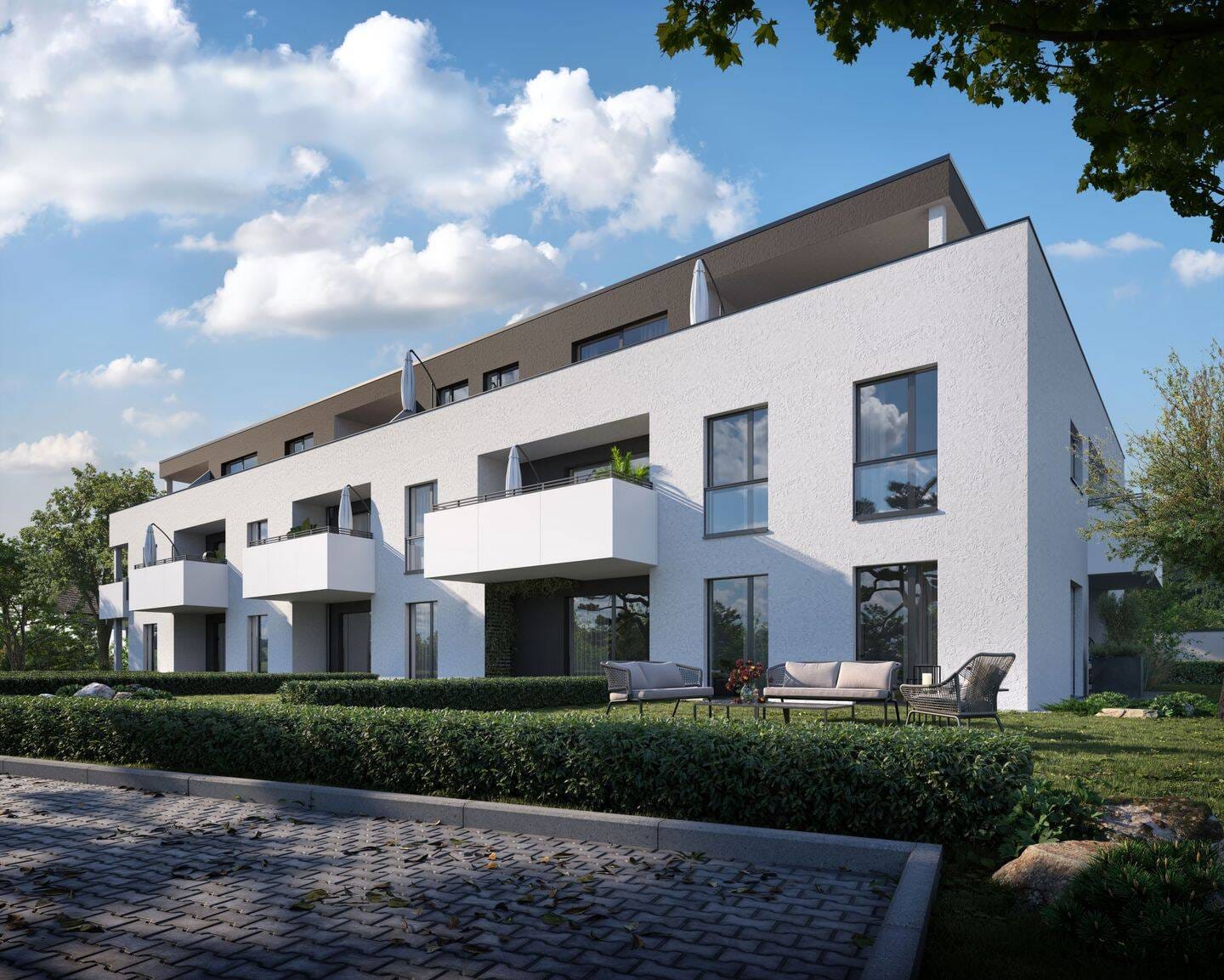 Immobilie in Poxdorf - Neubau 2-Zimmerwohnung mit Gartenanteil und Süd/West Terrasse - Bild 0