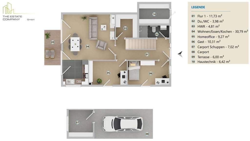 Immobilie in Meine - Im Bau: Hochwertige Neubau-Doppelhaushälfte mit Garten (Haus links) - Bild 3