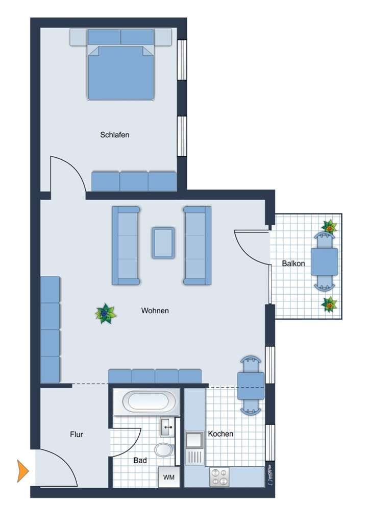 Immobilie in Hartenstein - 2 Zimmer • offene Küche • Eigentumswohnung • Südbalkon • Hartenstein • Kapitalanlage • jetzt kaufen! - Bild 1