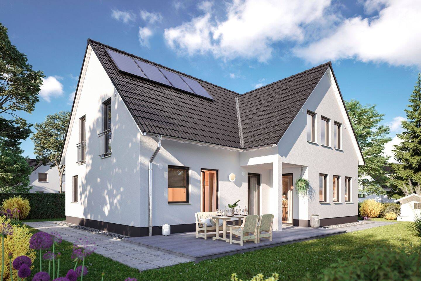 Immobilie in Damflos - Haus mit ELW, massiv gebaut, Preis inkl. Grundstück - Bild 1