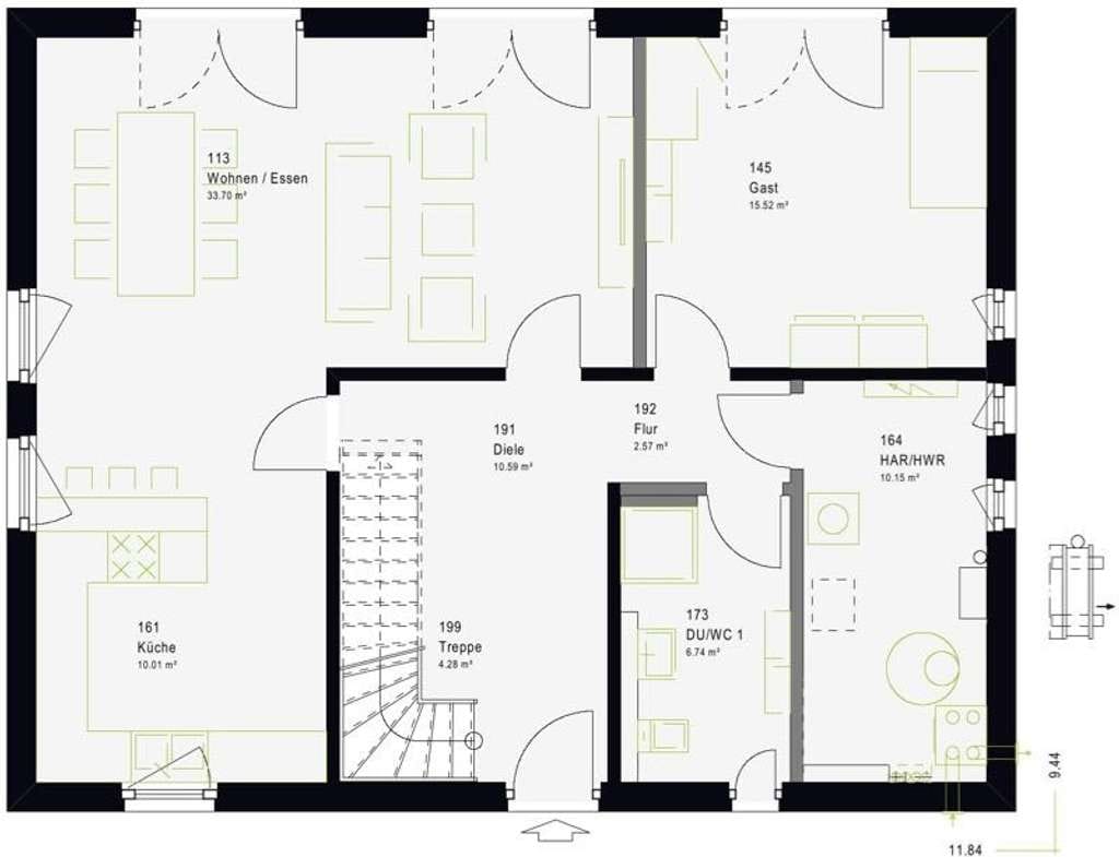 Immobilie in Rehburg-Loccum - Bezahlbar bauen mit massa haus - Moderne Häuser für Familien mit Fördermöglichkeiten und Grundstück - Bild 4