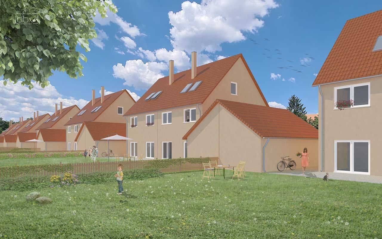 Immobilie in Lauta - Doppelhaus-Hälfte als Ausbauhaus in der Gartenstadt ERIKA Laubusch - Bild 0