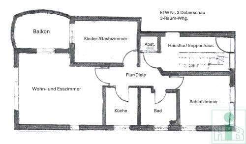 Immobilie in Doberschau-Gaußig - Dobruša-Huska - Ein Angebot für Kapitalanleger! Vermietete 3-Raum-Wohnung mit Balkon und PKW-Stellplatz in 02692 Doberschau zu verkau... - Bild 3