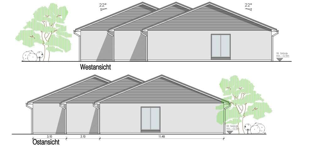 Immobilie in Großenwiehe - Neubau 2026 -
Moderne Wohnanlage mit 3 Wohneinheiten (Reihenendhaus) - Bild 3