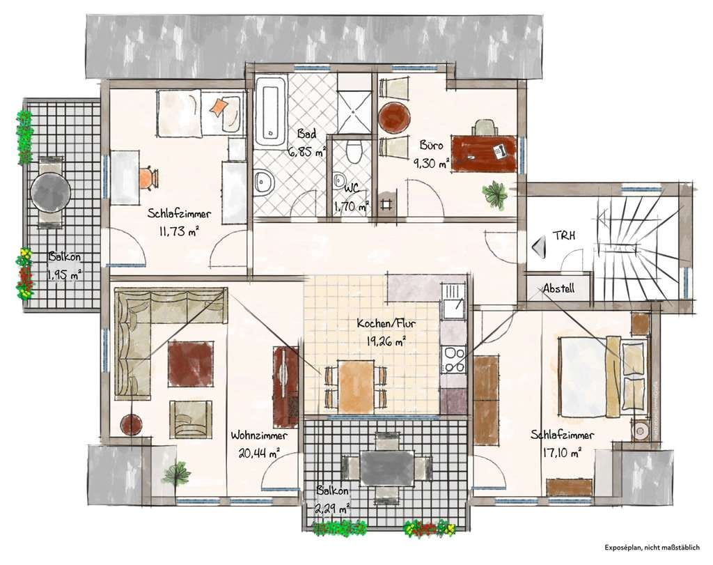 Immobilie in Epfendorf - Familienhaus mit 2 Wohnungen.
7 Zimmer. 183 m². Traum-Ausblick.
3 Garagen. Herrliches Grundstück. - Bild 2