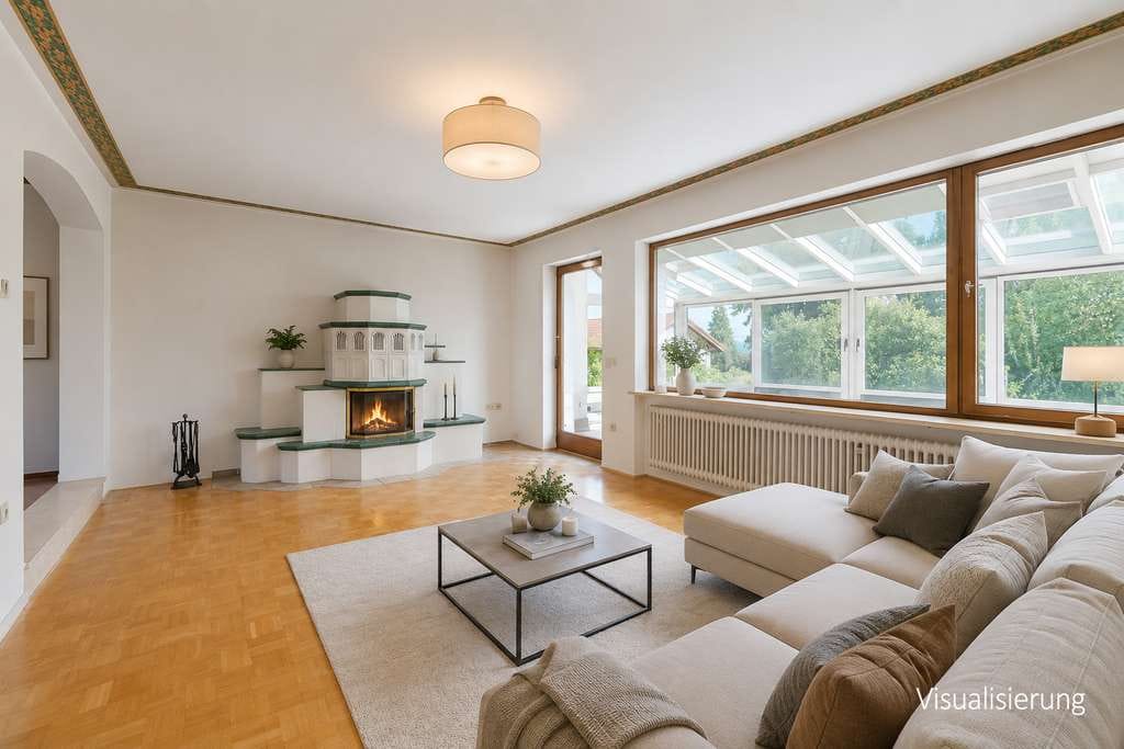 Immobilie in Icking - Freies Einfamilienhaus auf liebevoll eingewachsenem Süd-Grundstück mit viel Potenzial in Icking - Bild 3