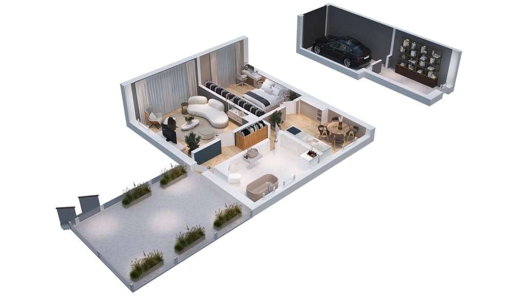 Immobilie in Marbach am Neckar - 2,5 Zimmer Wohnung mit großer Terrasse und Garage - Bild 0