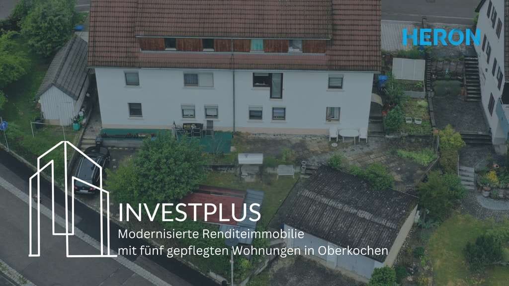 Immobilie in Oberkochen - INVESTPLUS – Modernisierte Renditeimmobilie mit fünf gepflegten Wohnungen in Oberkochen - Bild 0