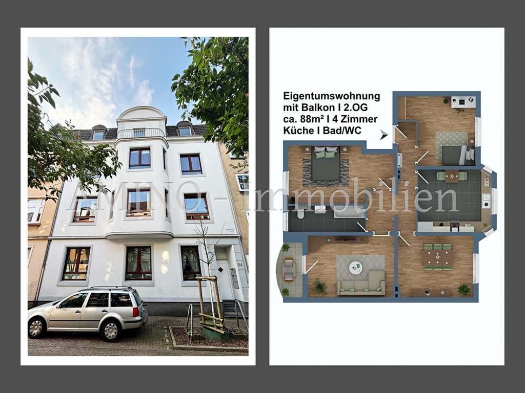 Immobilie in Mülheim an der Ruhr - Die Gelegenheit I "EIGENBEDARF & KAPITALANLAGE" I großzügige 4-Zimmerwohnung in "Mülheim/Altstadt" - Bild 1