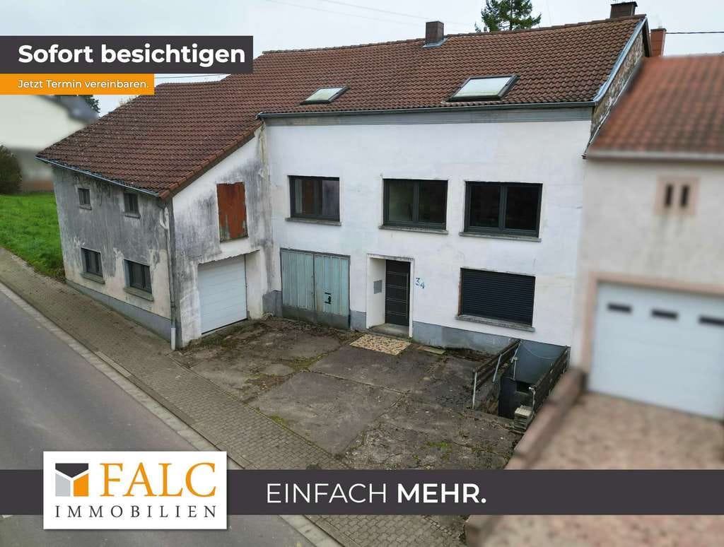 Immobilie in Rehlingen-Siersburg - Idyllisches Landhaus mit Scheune, Garage & Brunnen – Entwicklungspotenzial! - Bild 0