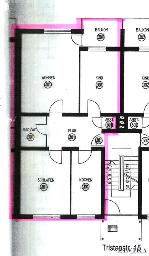 Immobilie in Germering - Elvira - Germering - Schöne 3 Zimmerwohnung mit Gartenanteil - Bild 1