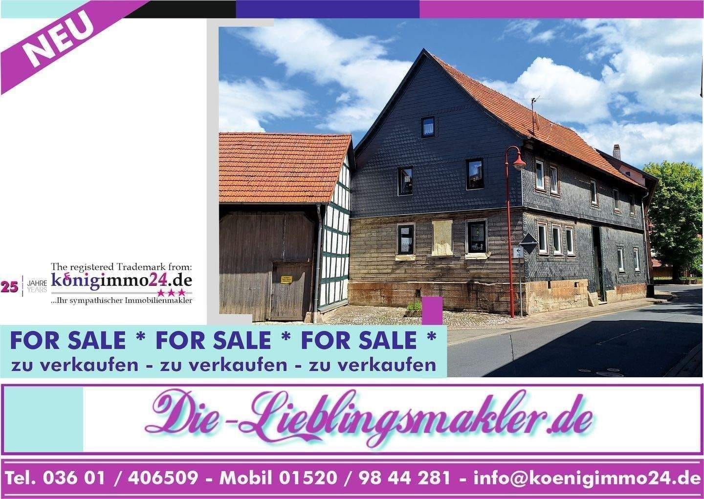 Immobilie in Mühlhausen - teilsaniert, mod.-bed. 3-Seiten-Restbauernhof | Langula - Bild 0