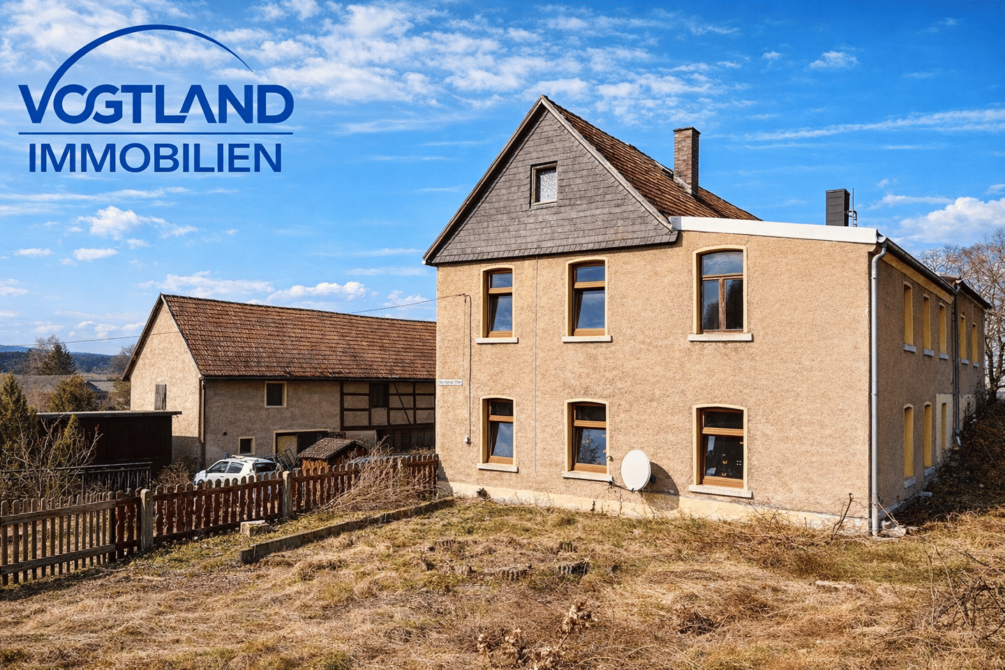 Immobilie in Falkenstein/Vogtland - Charmantes Bauernhaus mit Nebengebäude und großem Potenzial zur individuellen Gestaltung - Bild 1