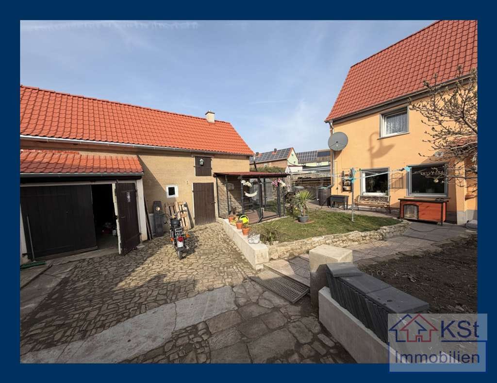 Immobilie in Lützen - Kernsanierte Idylle in Lösau: Ihr gepflegtes Eigenheim mit Garten, Teich & Garage – Mietfrei wohnen! - Bild 1