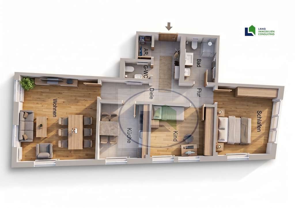 Immobilie in Kastellaun - Lichtdurchflutete 3-Zimmer-Wohnung in Kastellaun, 80 m² - Bild 1