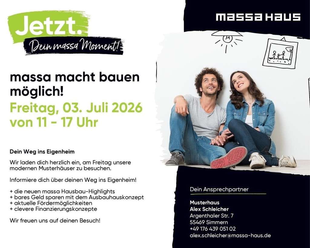 Immobilie in Katzenelnbogen - Wohnen auf einer Ebene, planen Sie Ihr Traumhaus - ComfortStyle 10.01W - mit massa Haus! - Bild 0