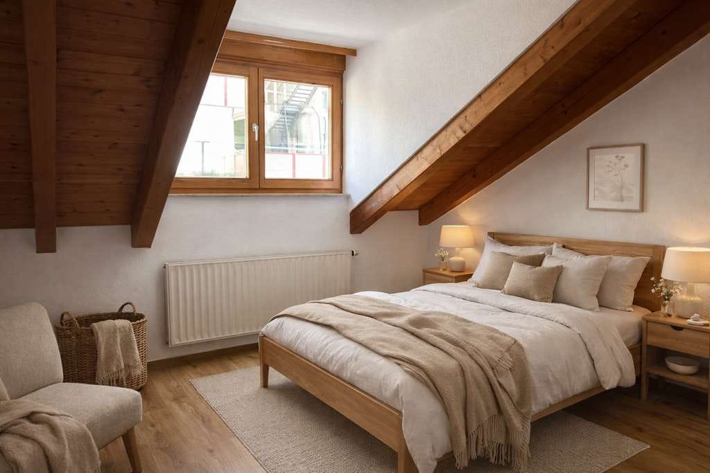 Immobilie in Oberboihingen - Charmante 2-Zi.-DG-Wohnung mit offenem Dachstuhl  Dachterrasse in Bestlage von Oberboihingen - Bild 3