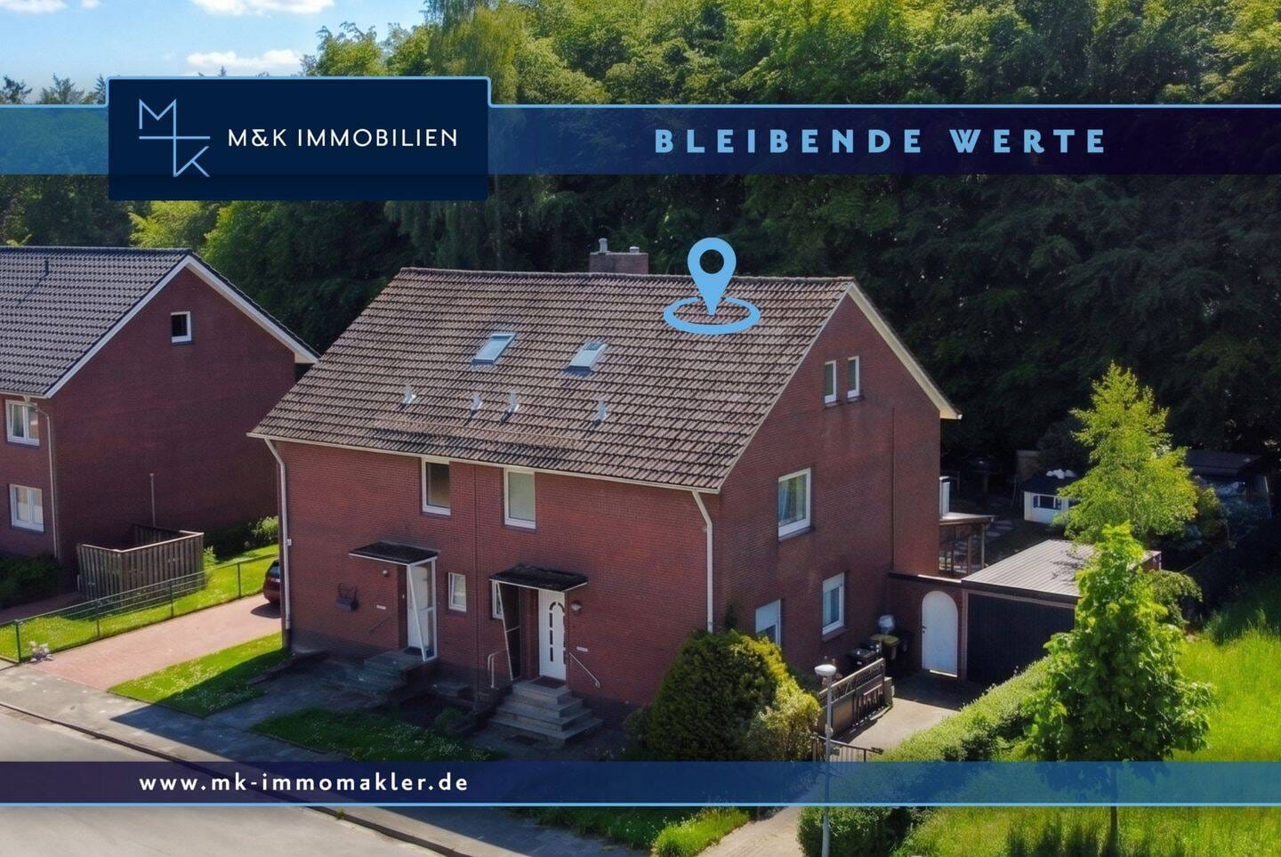 Immobilie in Quakenbrück - Schöne Doppelhaushälfte mit Garage und Gartensauna in Siedlungsrandlage! - Bild 0