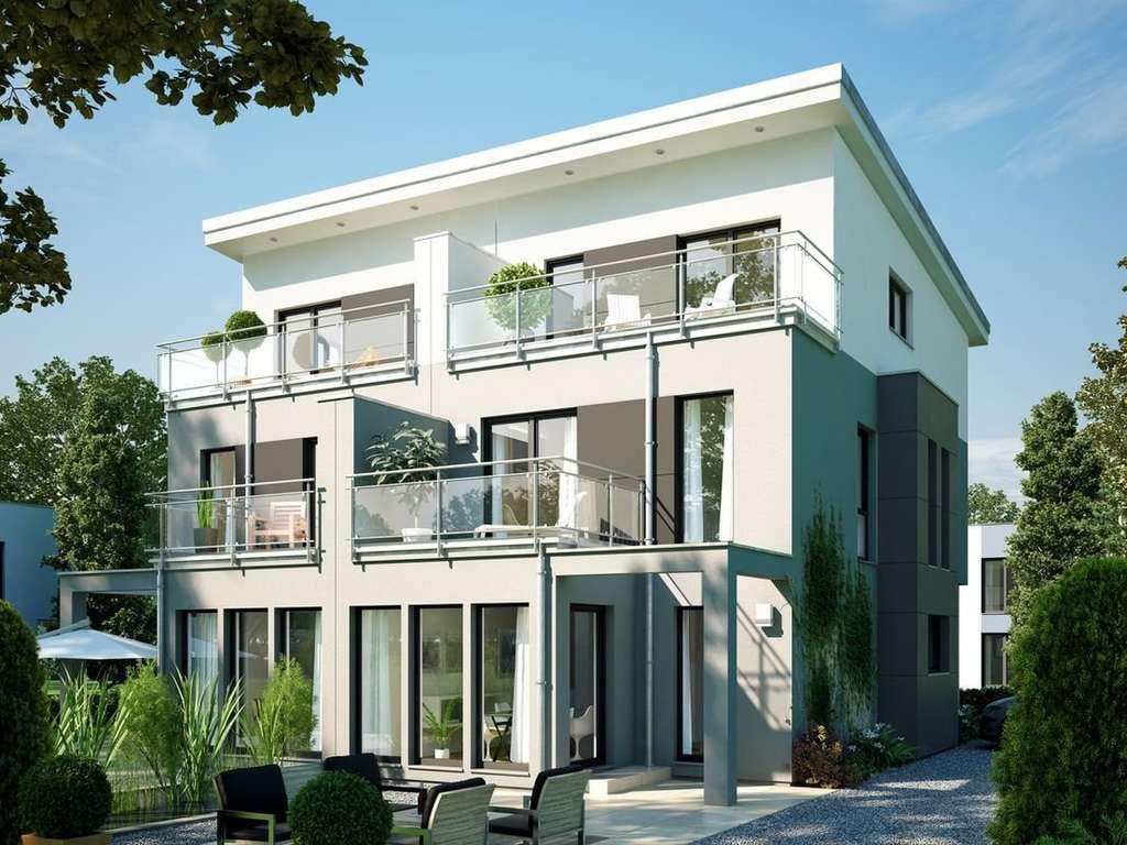 Immobilie in Oberteuringen - Modernes Traumhaus - Transparenter Wintergarten mit Balkon - Bild 0