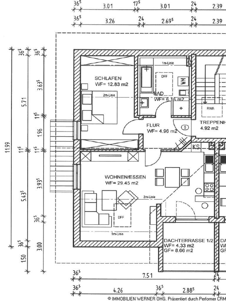 Immobilie in Raubling - ***Schöne 2-Zimmer-DG-Wohnung mit Stellplatz in Bahnhofsnähe in Raubling*** - Bild 1