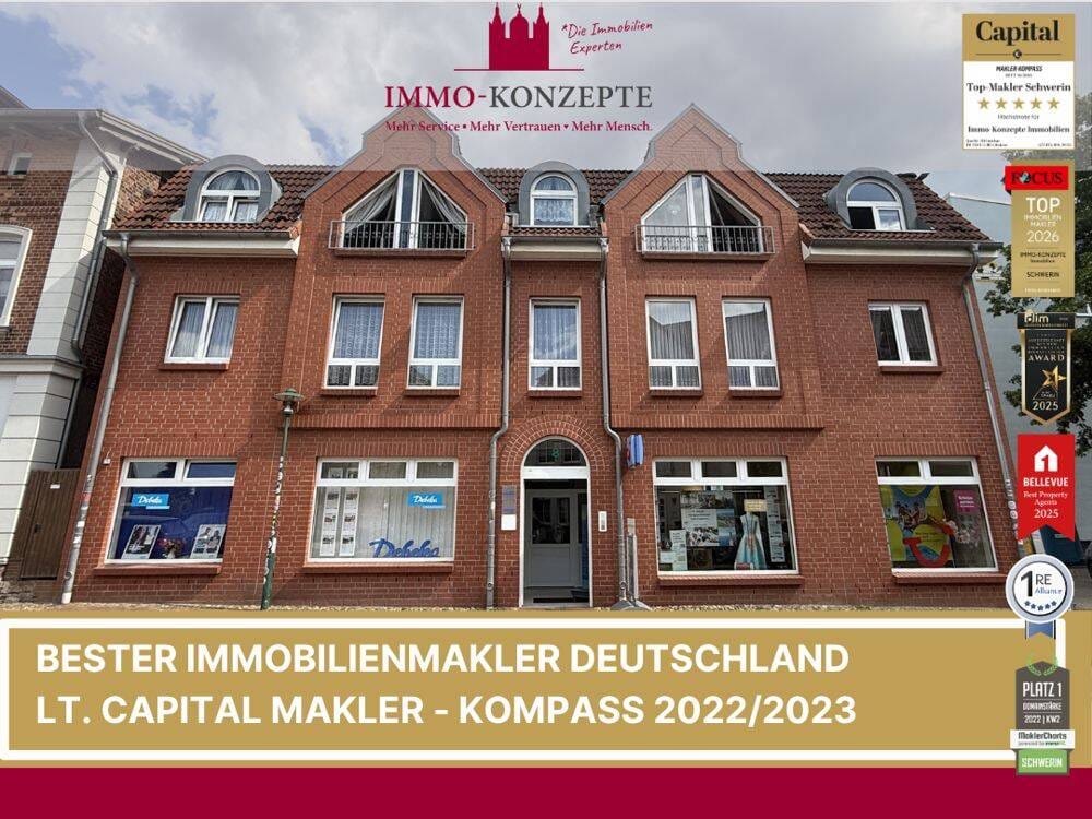 Immobilie in Hagenow - Attraktive 4-Zimmer-Eigentumswohnung mit Balkon in zentraler Lage von Hagenow - ideal für Kapitalanleger und Selbstnutzer - Bild 0