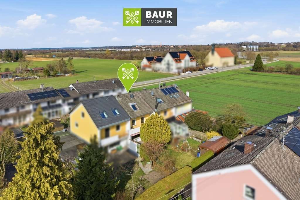 Immobilie in Friedberg - Charmantes Reihenmittelhaus in ruhiger Lage vor den Toren Augsburgs mit großem Selbstverwirklichungs - Bild 1