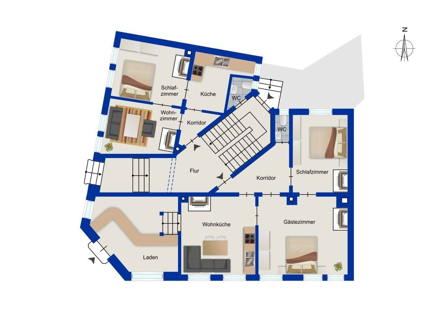Immobilie in Netzschkau - Wohn- und Geschäftshaus in exzellenter Lage von Netzschkau - Bild 3