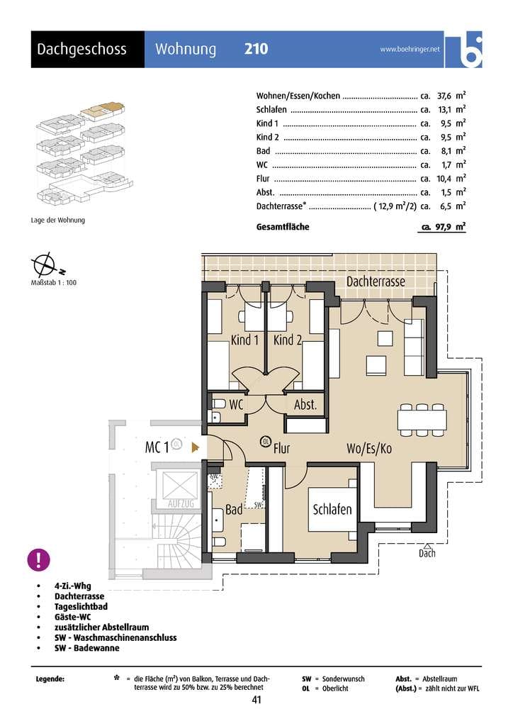 Immobilie in Untereisesheim - Neue, großzügige und moderne 4-Zi.-Wohnung - Bild 1
