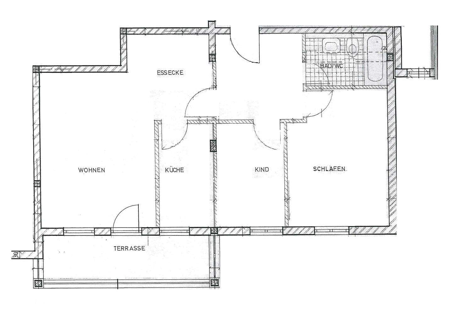 Immobilie in Langenweißbach - Gepflegte 3-Raum-Wohnung im 1. Obergeschoss mit Einbauküche und großem Balkon - Bild 1