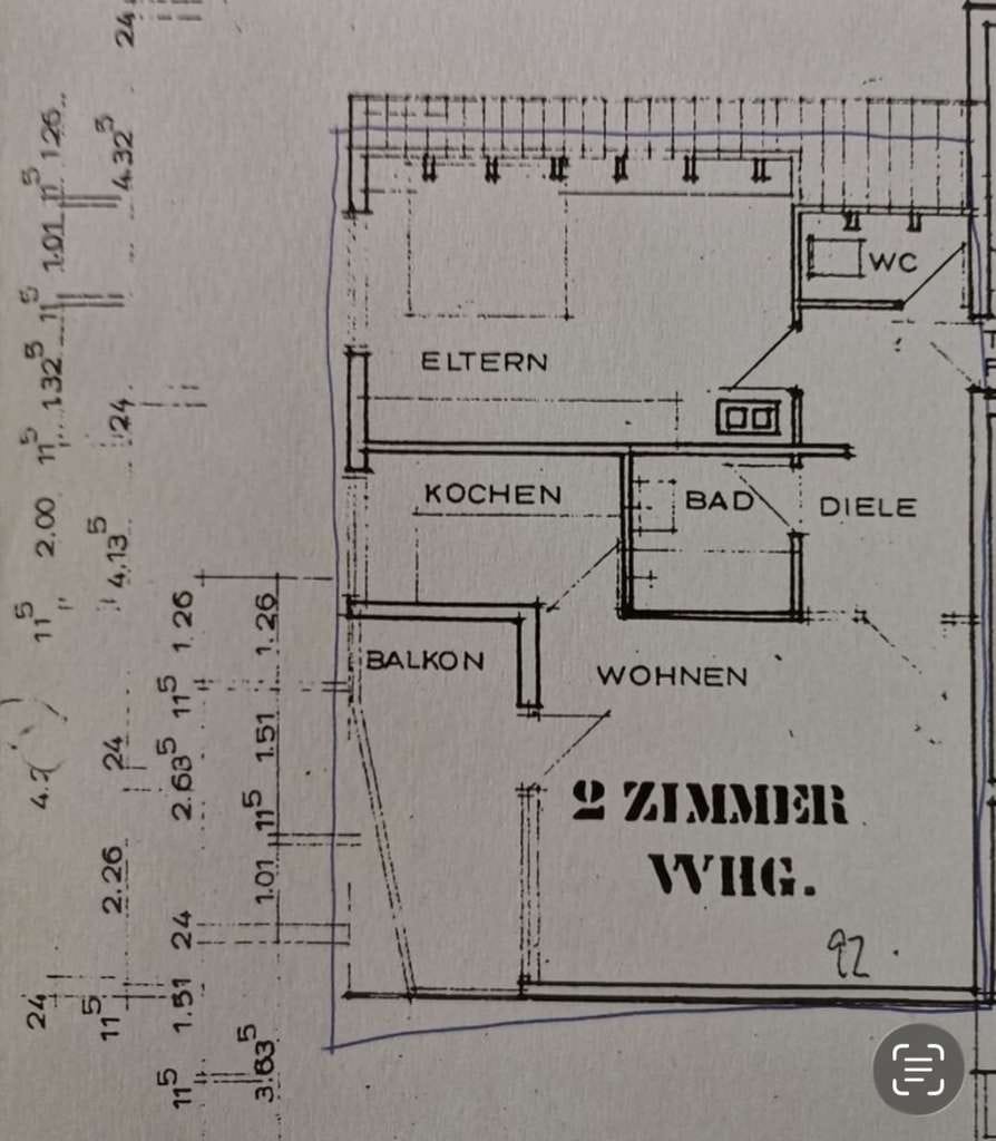 Immobilie in Bad Liebenzell - Sanierungsbedürftige 2 Zi.Whg. 52m² in Bad Liebenzell-Unterhaugstett mit Balkon + Stellplatz - Bild 1