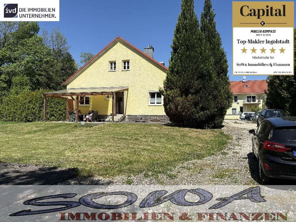 Immobilie in Weichering - Aufgepasst! Einfamilienhaus mit Erweiterungspotential und großzügigem Garten und Waldfläche in We... - Bild 0